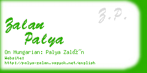 zalan palya business card